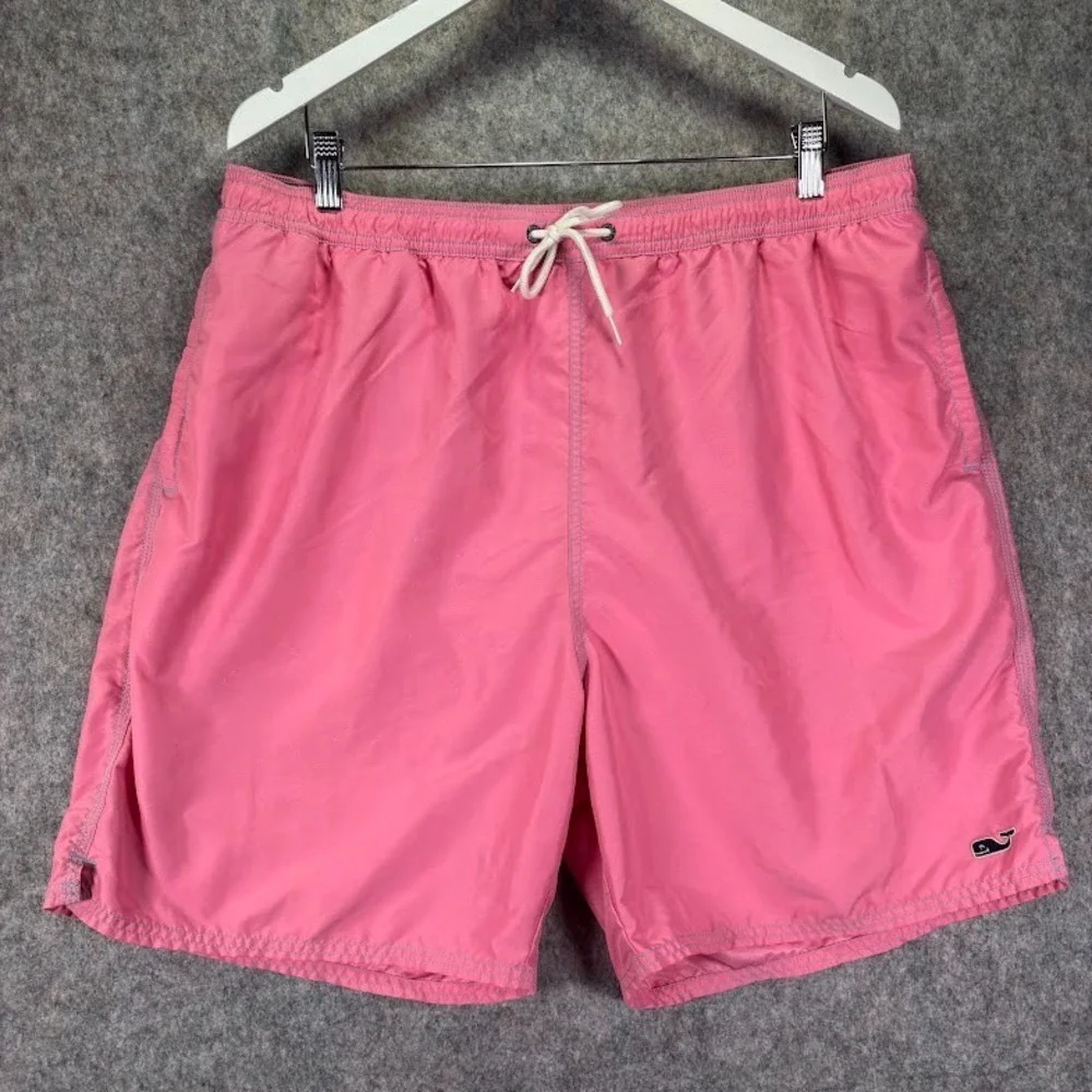 Vineyard Vines Swim Trunks Mens‎ XL Shorts Lined Beach Summer Pink PAINT SPECKS*
